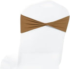 MDS Pack of 100 Spandex Chair Sashes Without Slider Buckles – Mocha by MDS