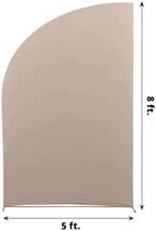 Efavormart 8ft Nude Fitted Spandex Half Moon Arch Cover, XL Custom Chiara Backdrop Stand Slipcover for Modern Lifestyle Branding and Grand Events - Image 3
