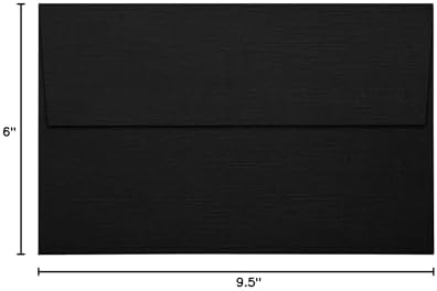 LUXPaper A10 Invitation Envelopes | Peel & Press | 6" x 9 1/2" | Black Linen | 80lb. Text | 1,000 Qty - Image 4