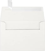 LUXPaper A4 Invitation Envelopes | Peel & Press | 4 1/4" x 6 1/4" | Natural White | 80lb. Text | 100% Cotton | 500 Qty by LUXPaper