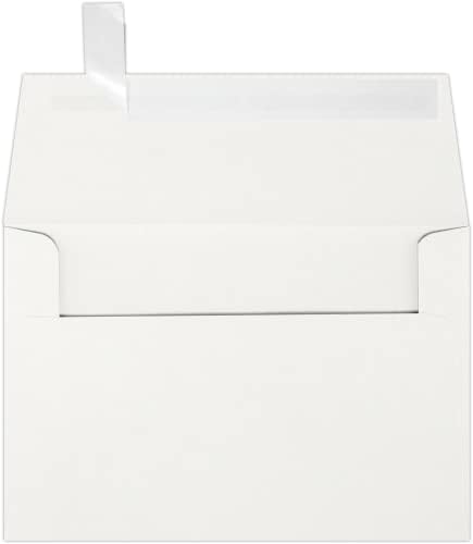 LUXPaper A4 Invitation Envelopes | Peel & Press | 4 1/4" x 6 1/4" | Natural White | 80lb. Text | 100% Cotton | 500 Qty by LUXPaper