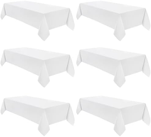 VidaFete Classic Series 6 Pack 60x120inch White Rectangle Tablecloth by VidaFete