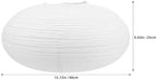 Lurrose 2pcs Handmade Foldable Paper Lanterns - Holiday Party Hanging Japanese Lantern - White Oval Light Cover for Wedding, Baby Shower, Birthday 15.7x9.8 Inches - Image 2