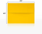 LUXPaper A2 Invitation Envelopes | Peel & Press | 4 3/8" x 5 3/4" | Sunflower Yellow | 80lb. Text | 250 Qty - Image 3