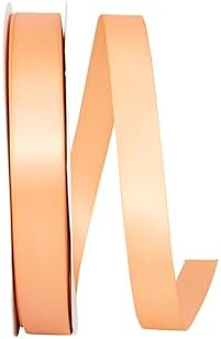 Reliant Ribbon Single Face Sfs Satin Ribbon, 7/8 Inch X 100 Yards, Peach by ReliantRibbon