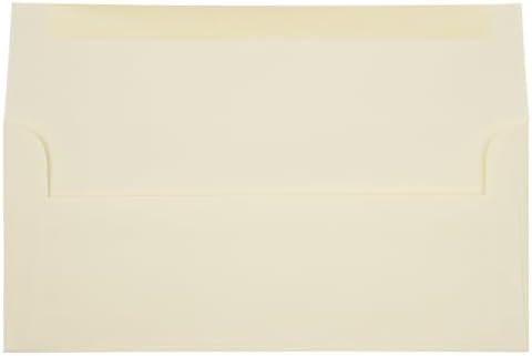 JAM PAPER #10 Business Strathmore Envelopes - 4 1/8 x 9 1/2 - Ivory Wove - 100/Pack - Image 2