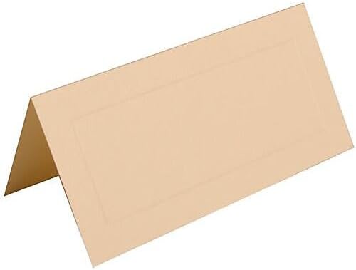 JAM PAPER Foldover Wedding Table Place Cards - 2 x 4 1/4 - Off White with Embossed Border - 100/Pack - Image 4