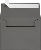 LUXPaper A2 Invitation Envelopes | Peel & Press | 4 3/8" x 5 3/4" | Smoke Gray | 80lb. Text | 250 Qty by LUXPaper