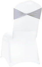 MDS Pack of 125 Spandex Chair Sashes Without Slider Buckles – Light Silver - Image 5
