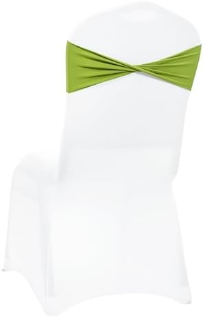 MDS Pack of 200 Spandex Chair Sashes Without Slider Buckles – Apple Green - Image 5