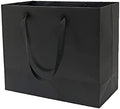 HUAPRINT Large Black Gift Bags with Handles, 30 Pack, 13x5x10 IN by HUAPRINT