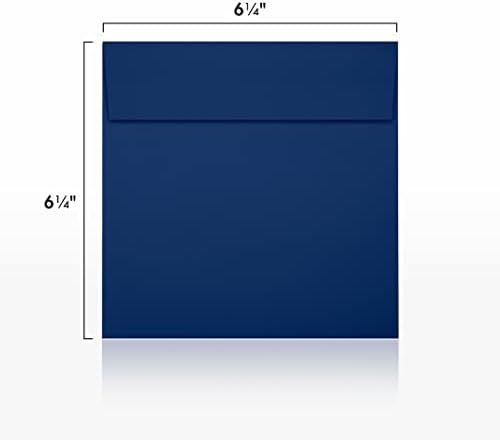 LUXPaper Square Invitation Envelopes | Peel & Press | 6 1/4" x 6 1/4" | Navy Blue | 80lb. Text | 250 Qty - Image 3
