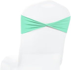 MDS Pack of 125 Spandex Chair Sashes Without Slider Buckles – Sea Green by MDS