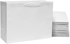 Prime Line Packaging White Gift Bags, 16x6x12 50 Pack, Retail Bags, Paper Shopping Bags with Handles Bulk by PrimeLinePackaging