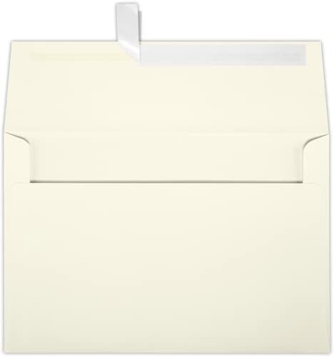 LUXPaper A8 Invitation Envelopes | Peel & Press | 5 1/2" x 8 1/8" | Natural Linen | 80lb. Text | 500 Qty by LUXPaper