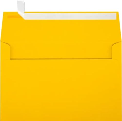 LUXPaper A9 Invitation Envelopes | Peel & Press | 5 3/4" x 8 3/4" | Sunflower Yellow | 80lb. Text | 500 Qty by LUXPaper