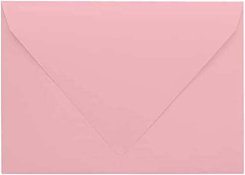 Darling Souvenir A2 Baby Pink Invitation Envelopes (4 3/8 x 5 3/4) Euro V-Flap 80 LBS Ideal for Weddings, Birthday, Invitations, Baby Shower,Bridal Shower -Packs & Colours Available by DarlingSouvenirMADEWITHLOVE