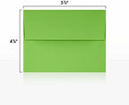 LUXPaper A2 Invitation Envelopes | Peel & Press | 4 3/8" x 5 3/4" | Limelight Green | 80lb. Text | 250 Qty - Image 3