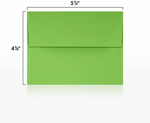 LUXPaper A2 Invitation Envelopes | Peel & Press | 4 3/8" x 5 3/4" | Limelight Green | 80lb. Text | 250 Qty - Image 3