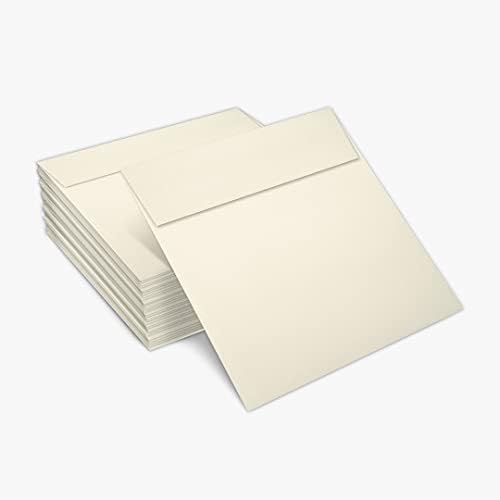 LUXPaper Square Invitation Envelopes | Peel & Press | 6 1/4" x 6 1/4" | Natural | 70lb. Text | 250 Qty - Image 5