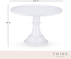 Twine Melamine Cake Stand, Cupcake Display Home Decor Food and Dessert Serving Accessory, 11.5 x 8 Inches, White, Set of 1 - Image 5
