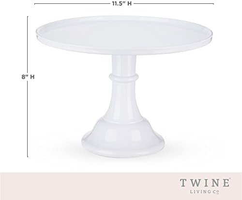 Twine Melamine Cake Stand, Cupcake Display Home Decor Food and Dessert Serving Accessory, 11.5 x 8 Inches, White, Set of 1 - Image 5