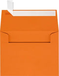LUXPaper A2 Invitation Envelopes | Peel & Press | 4 3/8" x 5 3/4" | Mandarin Orange | 80lb. Text | 250 Qty by LUXPaper