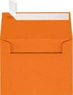 LUXPaper A2 Invitation Envelopes | Peel & Press | 4 3/8" x 5 3/4" | Mandarin Orange | 80lb. Text | 250 Qty by LUXPaper