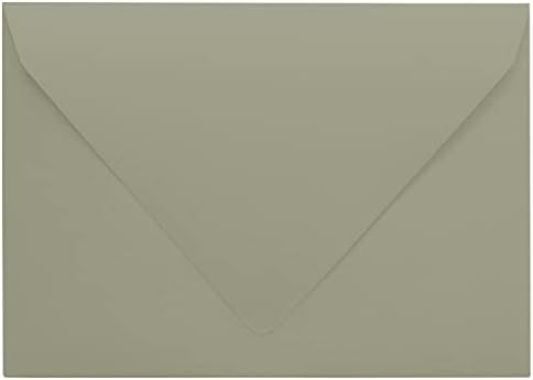 Darling Souvenir A6 Gray Invitation Envelopes (4 3/4 x 6 1/2) Euro V-Flap 80 LBS Self-Adhesive Perfect for Weddings, Birthday, Baby Shower,Greeting Cards -Packs & Colours Available by DarlingSouvenirMADEWITHLOVE