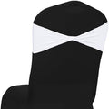 MDS Pack of 50 Spandex Chair Sashes Without Slider Buckles – White by MDS