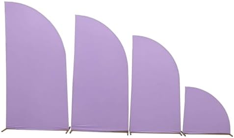 Efavormart Set of 4 Lavender Spandex Half Moon Arch Covers, Custom Fit Chiara Backdrop Slipcovers 2.5ft-7ft for Whimsical Spring Parties and Nursery Decor - Image 6