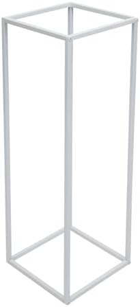 Ballon Stand 6.56 Ft(2M) and 2pcs Flower Stands 31.5 in,Metal Wedding Arch,Half Arch Balloon Stand with Base for Ceremony Birthday Baby Shower Anniversary Background Decoration (White) - Image 4
