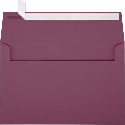 LUXPaper A9 Invitation Envelopes | Peel & Press | 5 3/4" x 8 3/4" | Vintage Plum | 80lb. Text | 500 Qty by LUXPaper