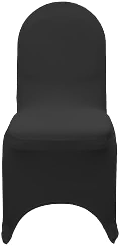 YOUR CHAIR COVERS - 50 Pack Stretch Spandex Banquet Chair Cover - Black, Wedding Slip Covers, Premium Quality Chair Cover - Image 3