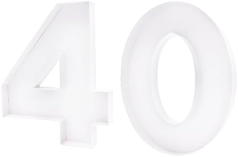 15in Cardboard Number Shape Box Fillable Tray, Food Charcuterie Board, Cupcake Sweet Party Decor (Number 40) - Image 2