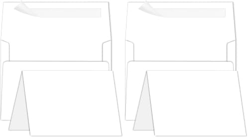 200 Pack Goefun Blank Cards and Envelopes 5x7 White for Invitations by Goefun