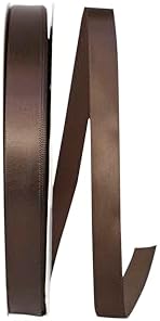 Reliant Ribbon Single Face Sfs Satin Ribbon, 5/8 Inch X 100 Yards, Chocolate Brown by ReliantRibbon