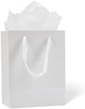 Aosric White Gift Bags with Tissue Paper, 30 Pack, 7x4x9 In by AOSRIC