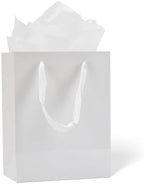 Aosric White Gift Bags with Tissue Paper, 30 Pack, 7x4x9 In by AOSRIC