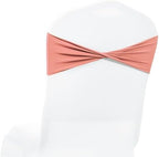 MDS Pack of 75 Spandex Chair Sashes Without Slider Buckles – Coral Peach by MDS