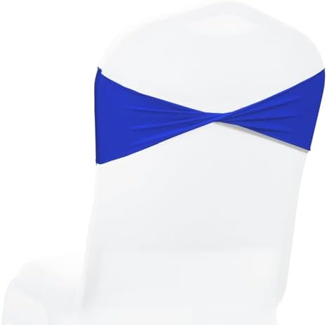 MDS Pack of 250 Spandex Chair Sashes Without Slider Buckles – Royal Blue by MDS
