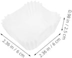 Square Paper Cupcake Cases 2000pcs Food Grade Baking Cups White - Image 2