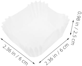 Square Paper Cupcake Cases 2000pcs Food Grade Baking Cups White - Image 2