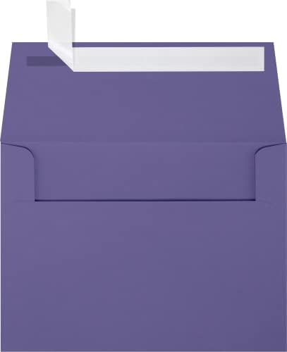 LUXPaper A6 Invitation Envelopes | Peel & Press | 4 3/4" x 6 1/2" | Wisteria Purple | 80lb. Text | 1,000 Qty by LUXPaper
