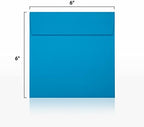 LUXPaper Square Invitation Envelopes | Peel & Press | 6" x 6" | Pool Blue | 80lb. Text | 250 Qty - Image 3
