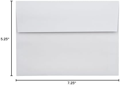 LUXPaper A7 Foil Lined Invitation Envelopes | Peel & Press | 5 1/4" x 7 1/4" | White w/Gold LUX Lining | 60lb. Text | 250 Qty - Image 6