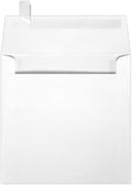 LUXPaper Square Invitation Envelopes | Peel & Press | 6 1/4" x 6 1/4" | White Linen | 80lb. Text | 250 Qty by Envelopes.com