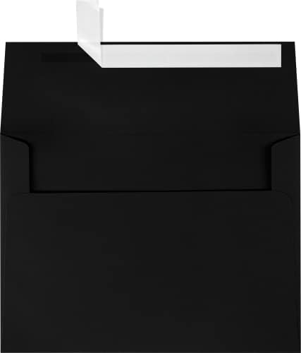 LUXPaper A7 Invitation Envelopes | Peel & Press | 5 1/4" x 7 1/4" | Midnight Black | 80lb. Text | 500 Qty by LUXPaper