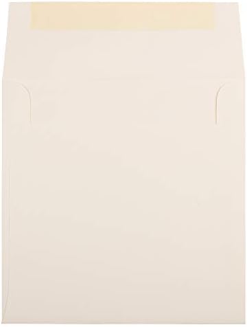 JAM PAPER 8.5 x 8.5 Square Strathmore Invitation Envelopes - Natural White Wove - 25/Pack - Image 2
