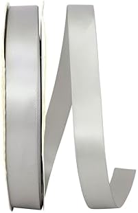 Reliant Ribbon Single Face Sfs Satin Ribbon, 7/8 Inch X 100 Yards, Silver by ReliantRibbon
